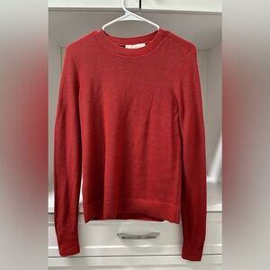 LOFT Vibrant Red Crew Neck Sweater